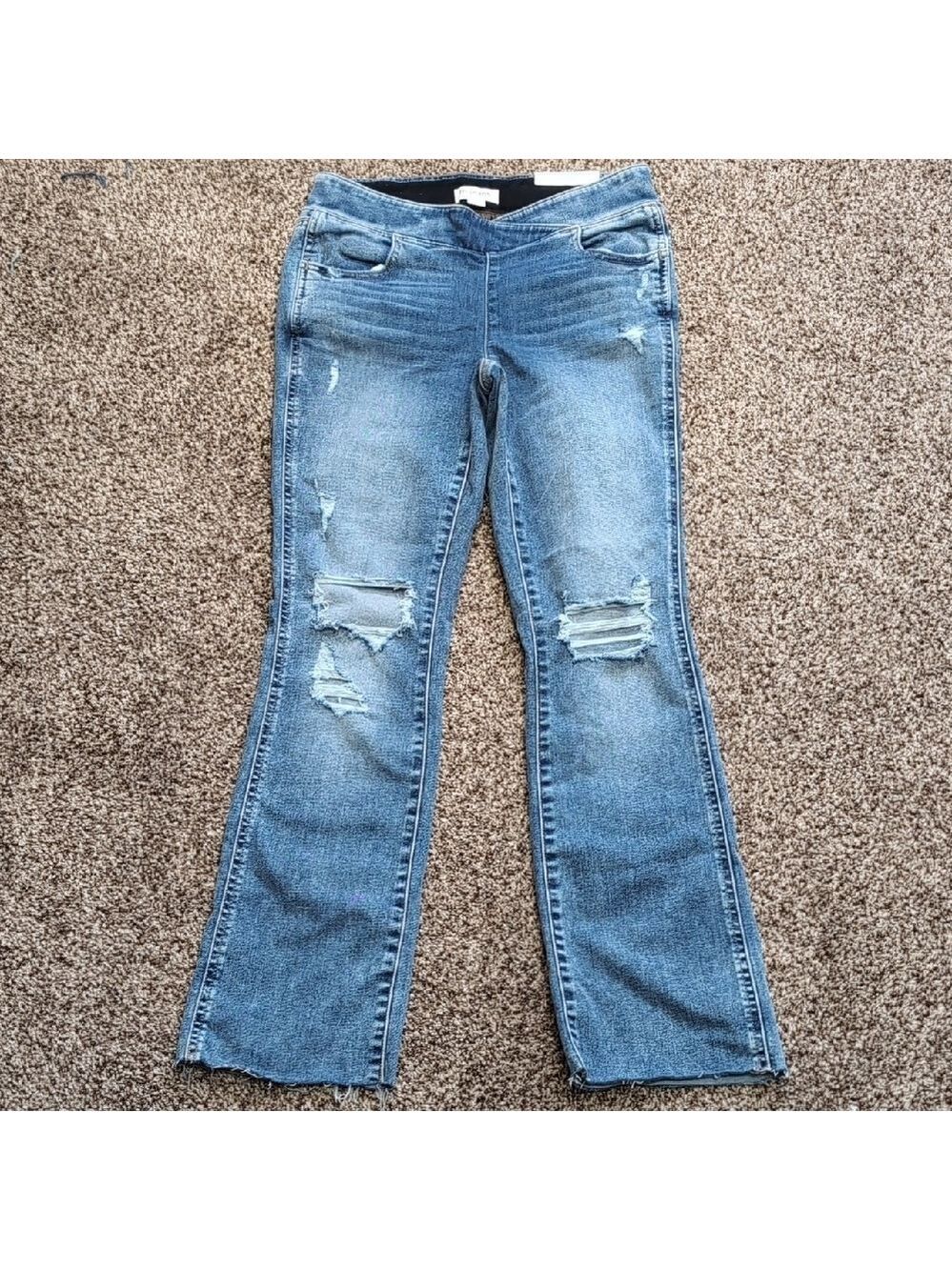 M Jeans By Maurices Slim Boot Distressed Blue Women's Jeans Size 28 NEW